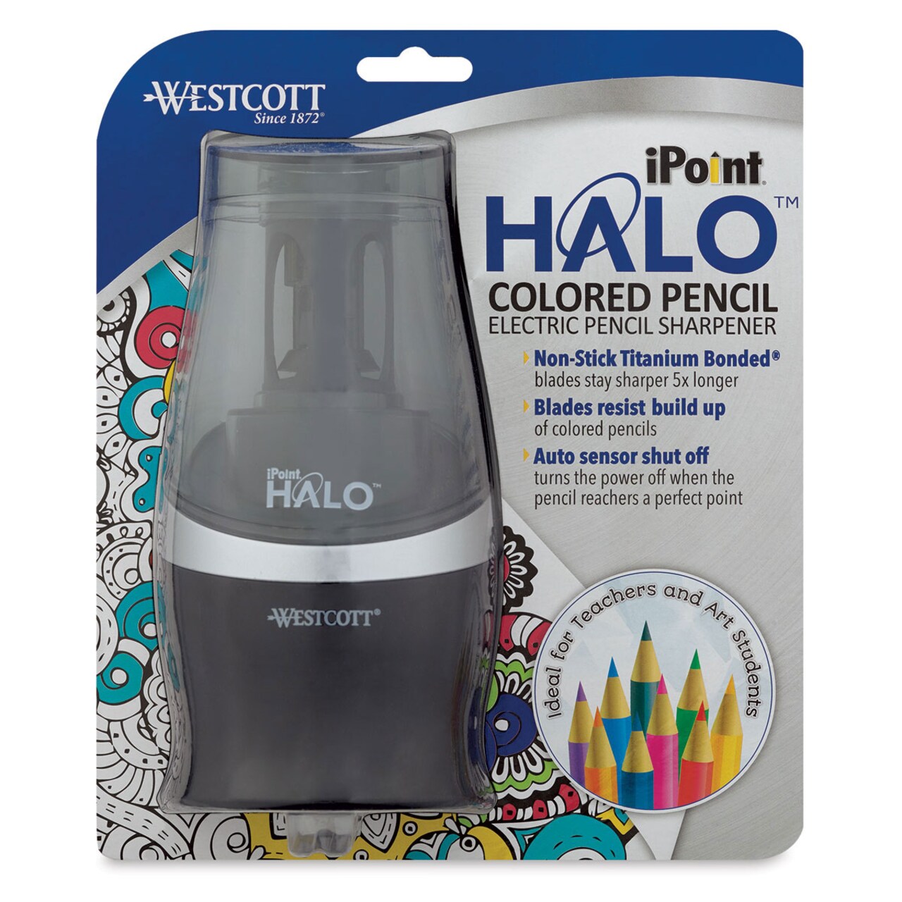 Westcott iPoint Halo Electric Colored Pencil Sharpener